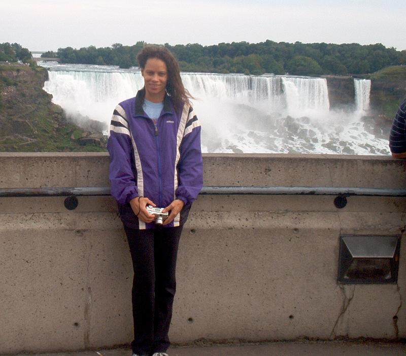 cheena at the falls.jpg - Cheena at the Falls